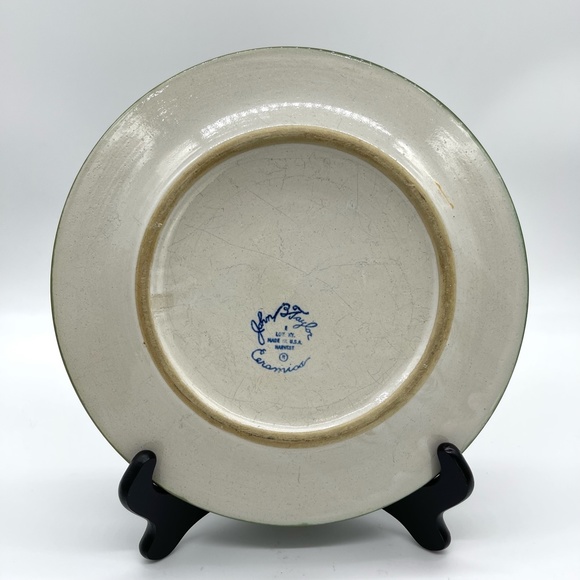 Vintage John B Taylor Ceramics Harvest 10” Dinner Plate Pear Grapes Louisville - Picture 6 of 11